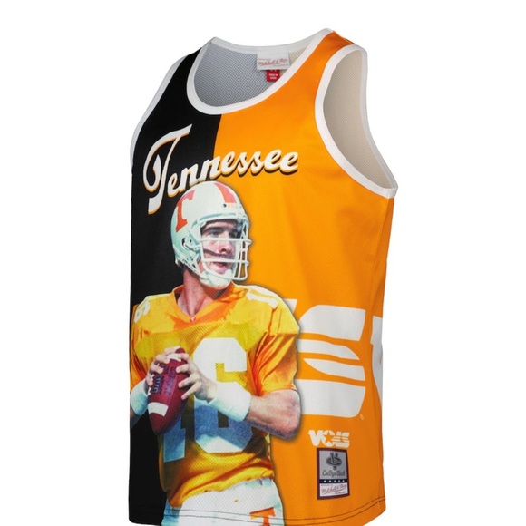 Mitchell & Ness Peyton Manning Black/Orange Tennessee Volunteers Player Tank - Picture 3 of 13